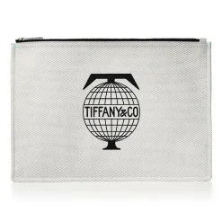 Tiffany & Co. Tiffany Travel flat pouch in canvas, large. | ^Women Business Gifts|Small Leather Goods