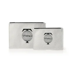 Tiffany & Co. Tiffany Travel flat pouch in canvas, large. | ^Women Business Gifts|Small Leather Goods