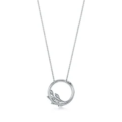 Tiffany & Co. Tiffany Victoria® diamond vine circle pendant in platinum, large. | ^ Necklaces & Pendants|Dainty Jewelry