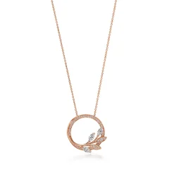 Tiffany & Co. Tiffany Victoria® diamond vine circle pendant in 18k rose gold, large. | ^ Necklaces & Pendants|Rose Gold Jewelry