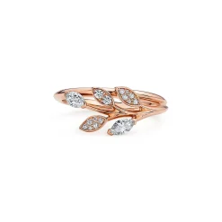 Tiffany & Co. Tiffany Victoria® diamond vine ring in 18k rose gold. | ^ Rings|Dainty Jewelry