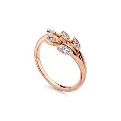 Tiffany & Co. Tiffany Victoria® diamond vine ring in 18k rose gold. | ^ Rings|Dainty Jewelry