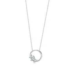 Tiffany & Co. Tiffany Victoria® diamond vine circle pendant in platinum, small. | ^ Necklaces & Pendants|Gifts for Her