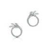 Tiffany & Co. Tiffany Victoria® diamond vine circle earrings in platinum, small. | ^ Earrings|Hoop Earrings