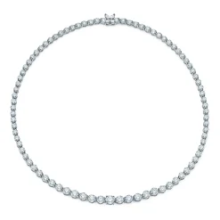 Tiffany & Co. Tiffany Victoria® diamond line necklace in platinum. | ^ Diamond Jewelry