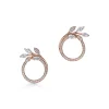 Tiffany & Co. Tiffany Victoria® diamond vine circle earrings in 18k rose gold, small. | ^ Earrings|Hoop Earrings
