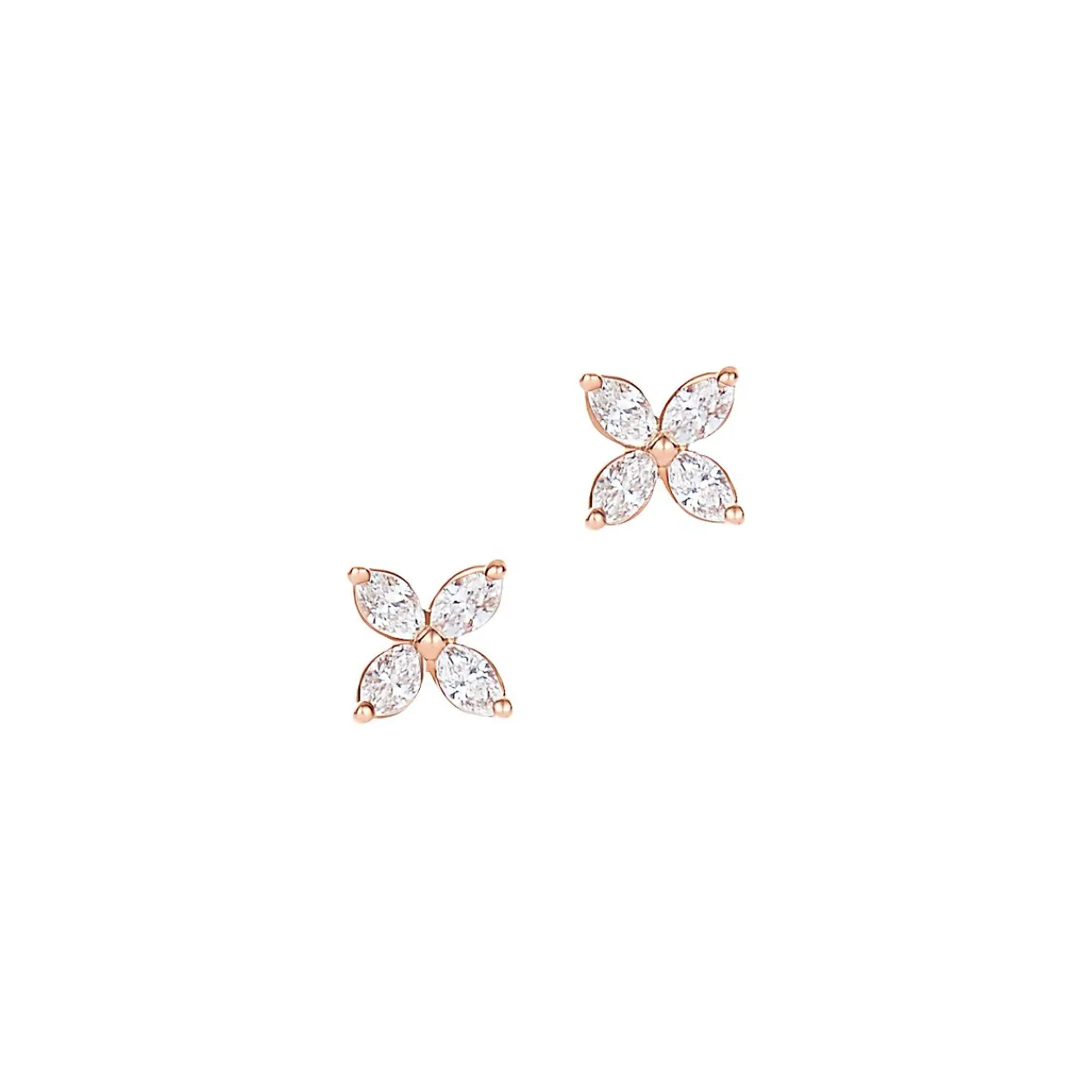 Tiffany & Co. Tiffany Victoria® earrings in 18k rose gold with diamonds, mini. | ^ Rose Gold Jewelry|Diamond Jewelry