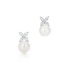 Tiffany & Co. Tiffany Victoria® earrings in platinum with Akoya cultured pearls and diamonds. | ^ Earrings|Gifts for Her