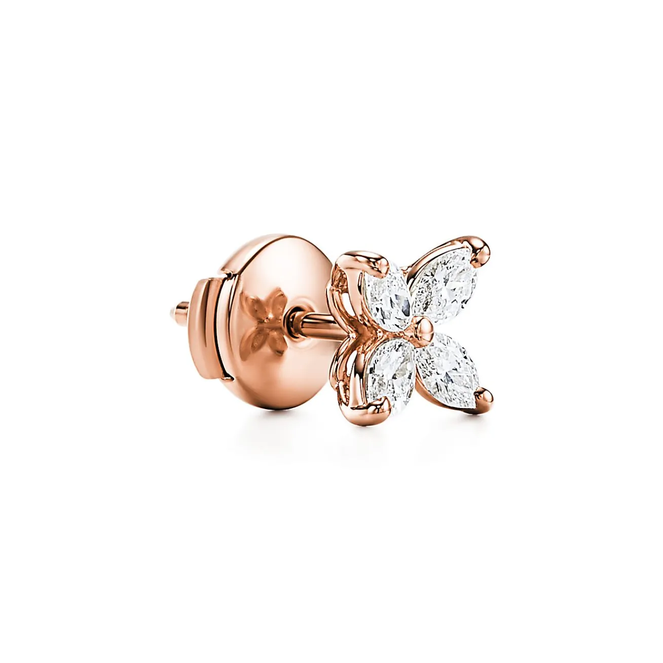 Tiffany & Co. Tiffany Victoria® earrings in 18k rose gold with diamonds, small. | ^ Earrings|Dainty Jewelry