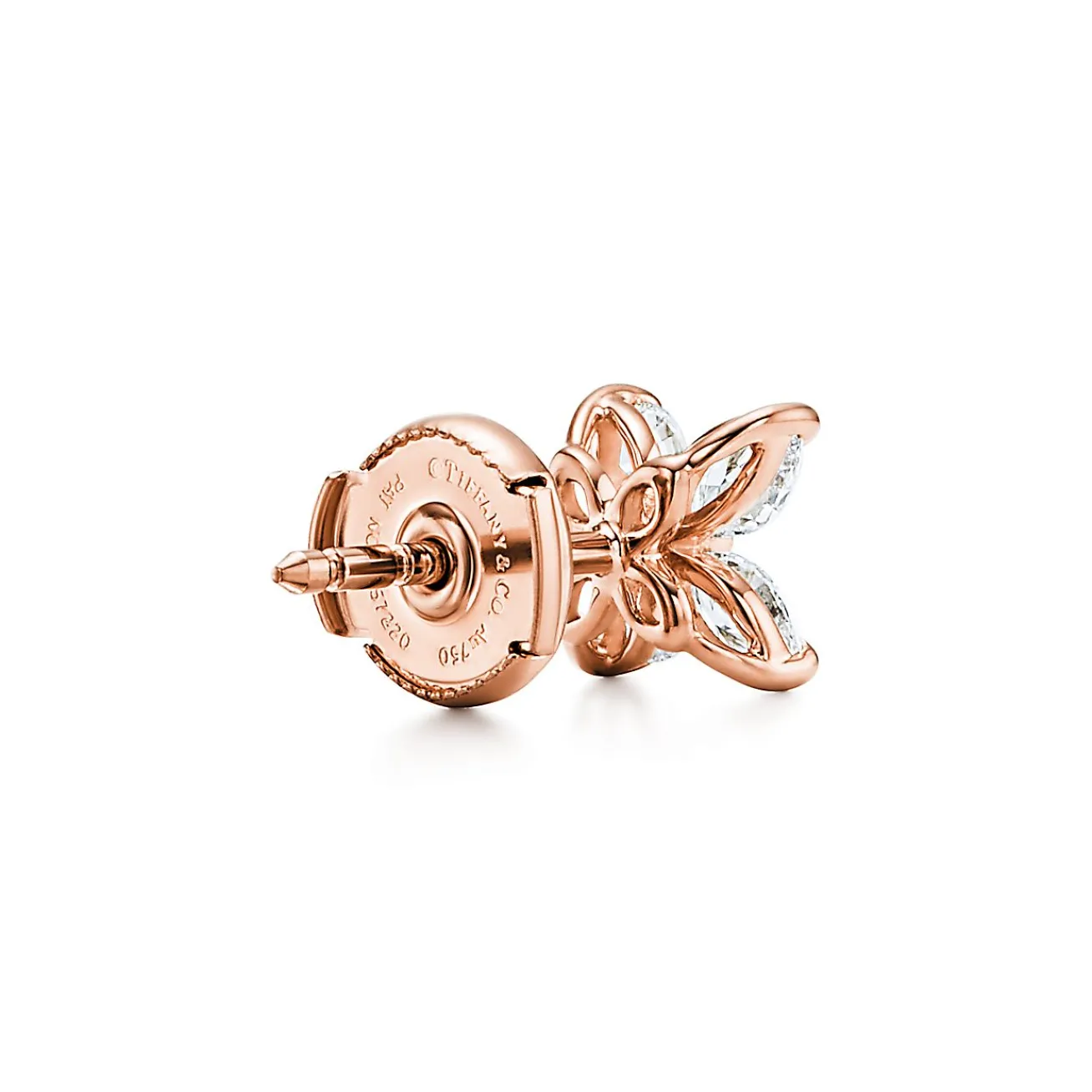 Tiffany & Co. Tiffany Victoria® earrings in 18k rose gold with diamonds, small. | ^ Earrings|Dainty Jewelry