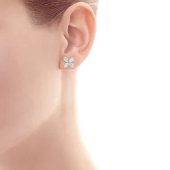 Tiffany & Co. Tiffany Victoria® earrings in platinum with diamonds, large. | ^ Earrings
