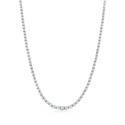 Tiffany & Co. Tiffany Victoria® graduated line necklace in platinum with diamonds. | ^ Necklaces & Pendants|Platinum Jewelry