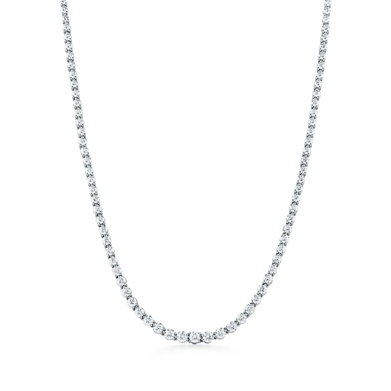 Tiffany & Co. Tiffany Victoria® graduated line necklace in platinum with diamonds. | ^ Necklaces & Pendants|Platinum Jewelry