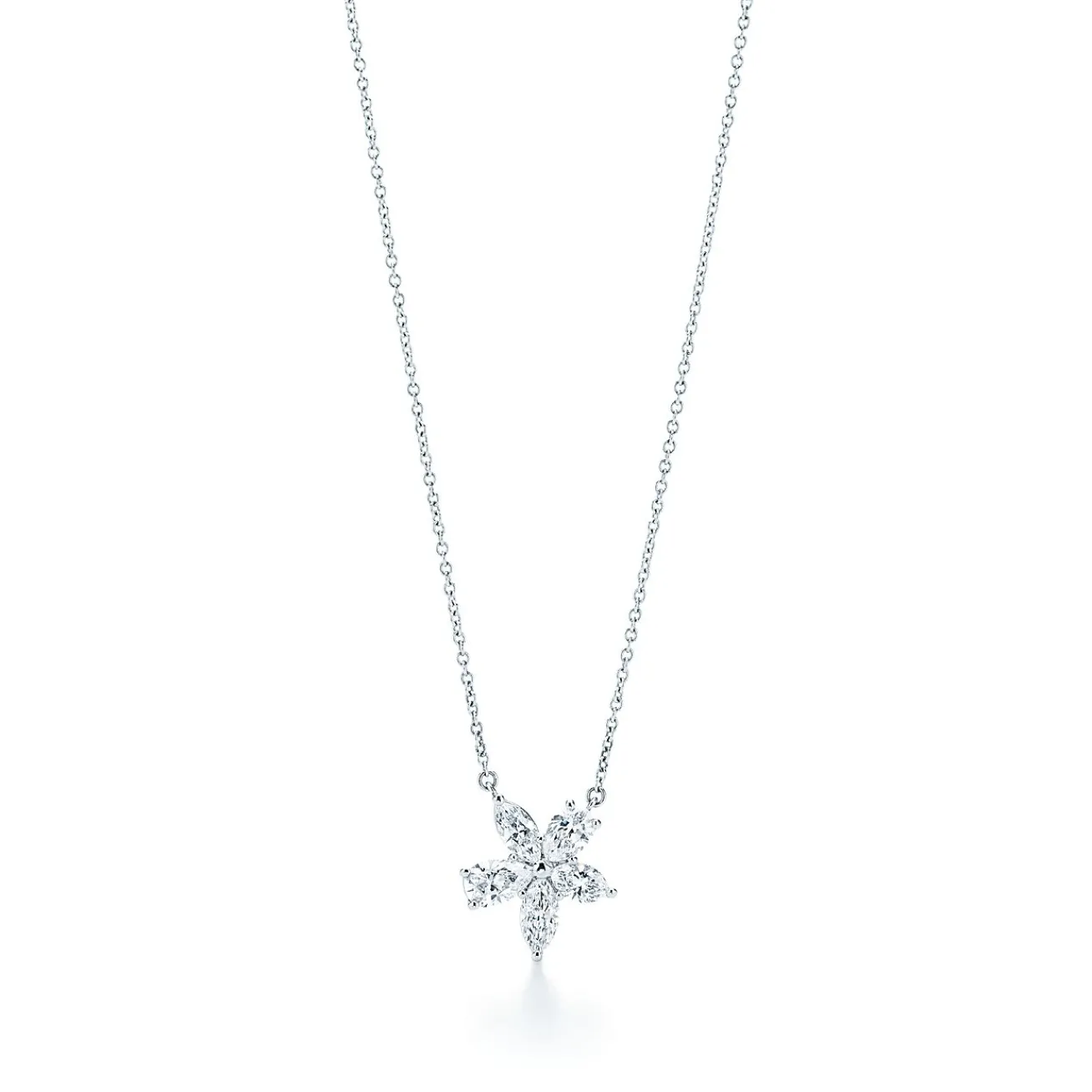 Tiffany & Co. Tiffany Victoria® mixed cluster pendant in platinum with diamonds, large. | ^ Necklaces & Pendants|Platinum Jewelry
