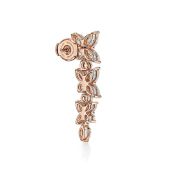 Tiffany & Co. Tiffany Victoria® mixed cluster diamond drop earrings in 18k rose gold. | ^ Earrings|Rose Gold Jewelry