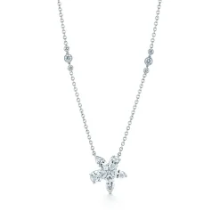 Tiffany & Co. Tiffany Victoria® mixed cluster pendant in platinum with diamonds, extra large. | ^ Necklaces & Pendants|Platinum Jewelry