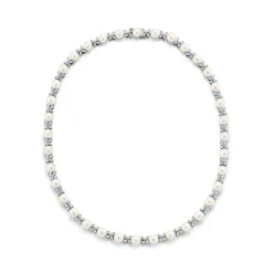 Tiffany & Co. Tiffany Victoria® necklace in platinum with Akoya pearls and diamonds. | ^ Necklaces & Pendants|Platinum Jewelry