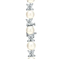 Tiffany & Co. Tiffany Victoria® necklace in platinum with Akoya pearls and diamonds. | ^ Necklaces & Pendants|Platinum Jewelry