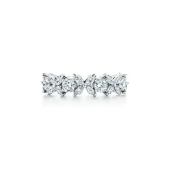 Tiffany & Co. Tiffany Victoria® Platinum and Diamond Alternating Ring | ^Women Rings|Gifts for Her