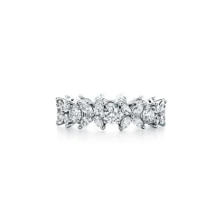 Tiffany & Co. Tiffany Victoria® Platinum and Diamond Alternating Ring | ^Women Rings|Gifts for Her