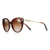 Tiffany & Co. Tiffany Victoria® Sunglasses in Tortoise Acetate with Gradient Brown Lenses | ^ Tiffany Victoria®|Sunglasses