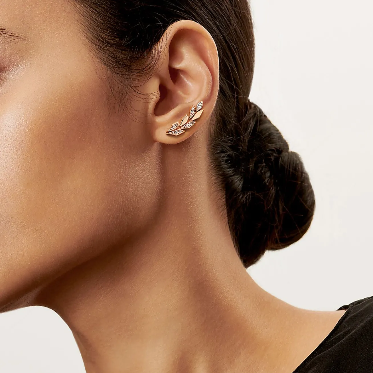 Tiffany & Co. Tiffany Victoria® Vine Climber Earrings in Rose Gold with Diamonds | ^ Earrings|Gifts for Her