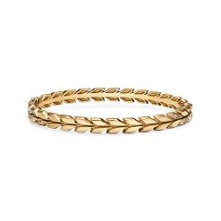 Tiffany & Co. Tiffany Victoria® Vine Hinged Bangle in Yellow Gold with Diamonds | ^ Bracelets|Gold Jewelry
