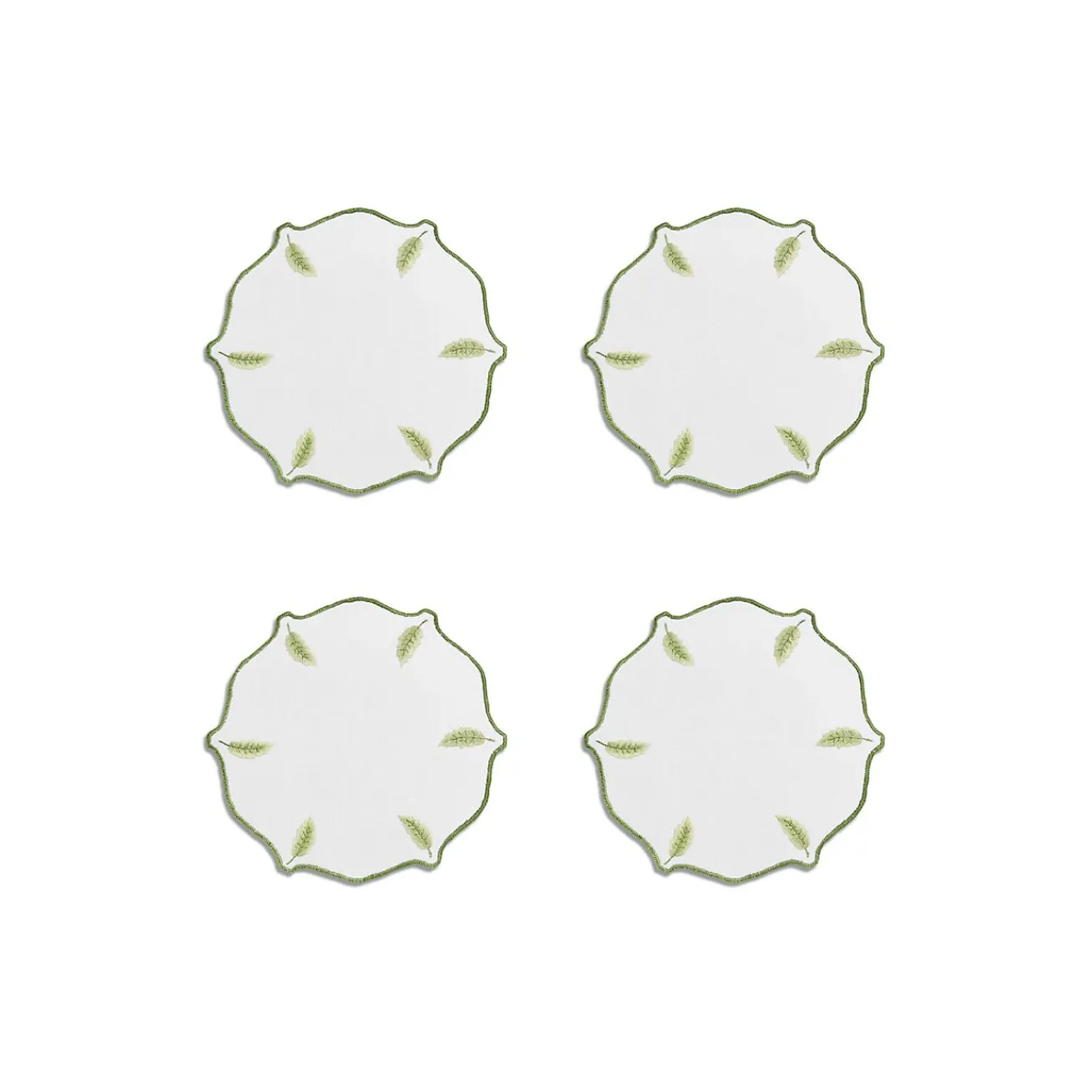 Tiffany & Co. Tiffany Wisteria Coasters in Linen, Set of Four | ^ Decor|Table Linens