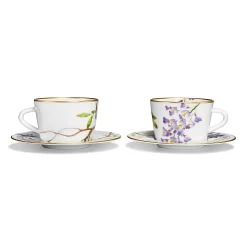 Tiffany & Co. Tiffany Wisteria Teacup and Saucer Set of Two, in Porcelain | ^ The Home|Housewarming Gifts