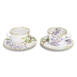 Tiffany & Co. Tiffany Wisteria Teacup and Saucer Set of Two, in Porcelain | ^ The Home|Housewarming Gifts