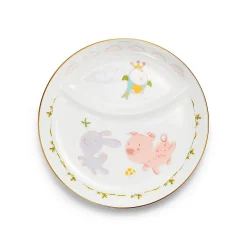 Tiffany & Co. Tiny Tiffany Land Animals Two-section Baby Dish in Bone China | ^ Baby|Baby