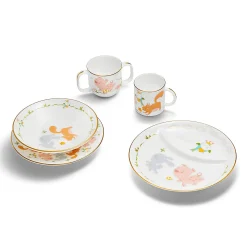 Tiffany & Co. Tiny Tiffany Land Animals Two-section Baby Dish in Bone China | ^ Baby|Baby