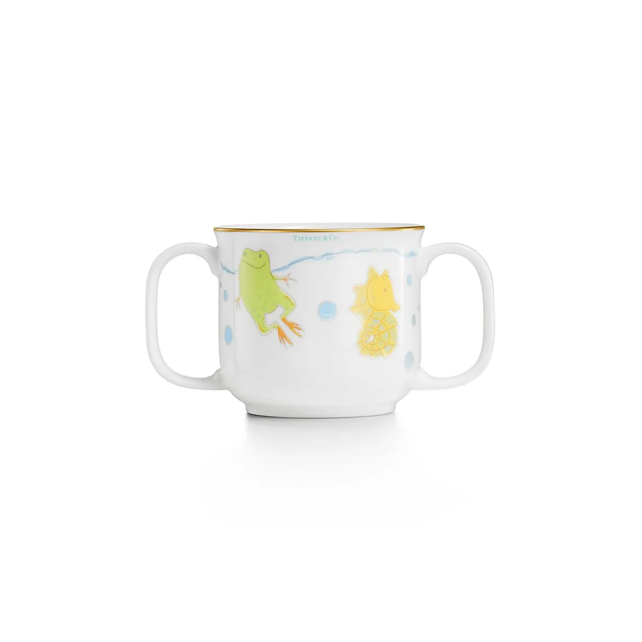 Tiffany & Co. Tiny Tiffany Sea Animals Double-handled Baby Cup in Bone China | ^ Baby|Baby