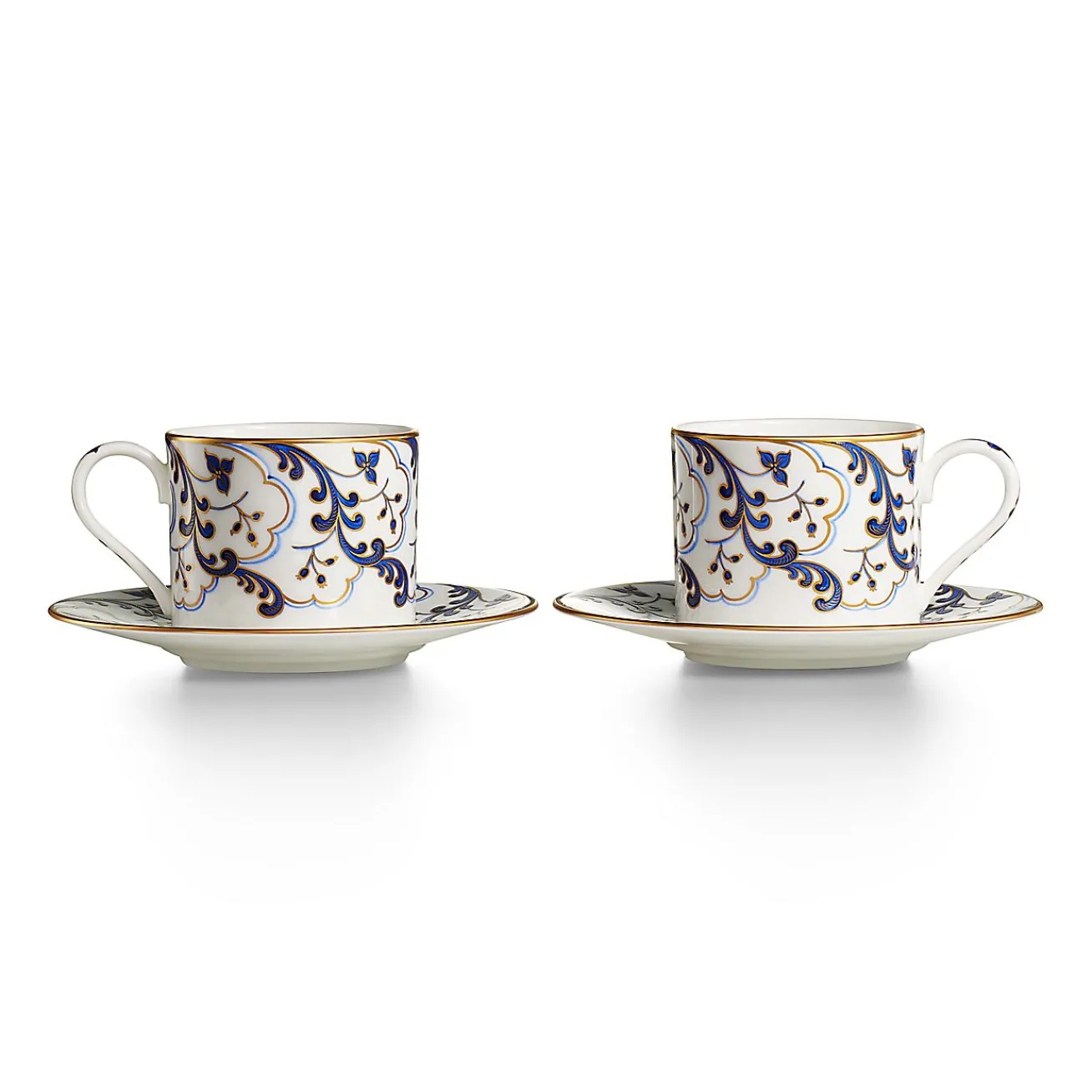 Tiffany & Co. Valse Bleue Teacup and Saucer in Bone China, Set of Two | ^ The Home|Housewarming Gifts