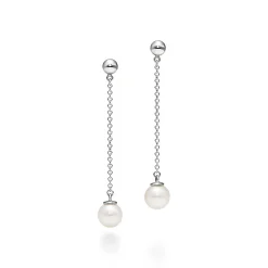 Tiffany & Co. Ziegfeld Collection drop earrings in sterling silver with pearls. | ^ Earrings|Sterling Silver Jewelry