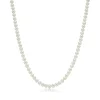 Tiffany & Co. Ziegfeld Collection pearl necklace with a silver clasp and decorative tag, 8-9 mm. | ^ Necklaces & Pendants