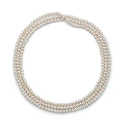 Tiffany & Co. Ziegfeld Collection Pearl Wrap Necklace with Silver Clasp, 6-7 mm | ^ Necklaces & Pendants|Sterling Silver Jewelry