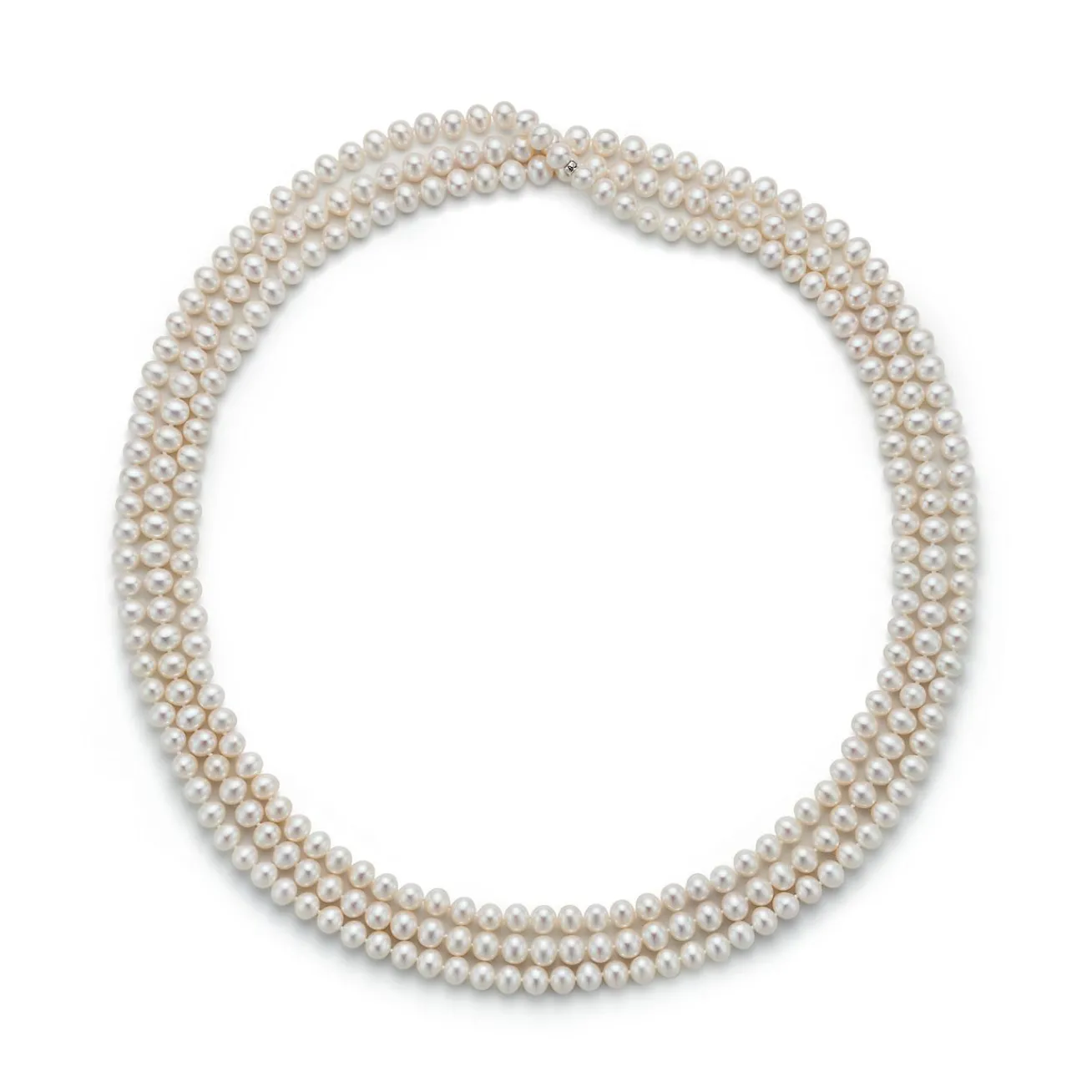 Tiffany & Co. Ziegfeld Collection Pearl Wrap Necklace with Silver Clasp, 6-7 mm | ^ Necklaces & Pendants|Sterling Silver Jewelry