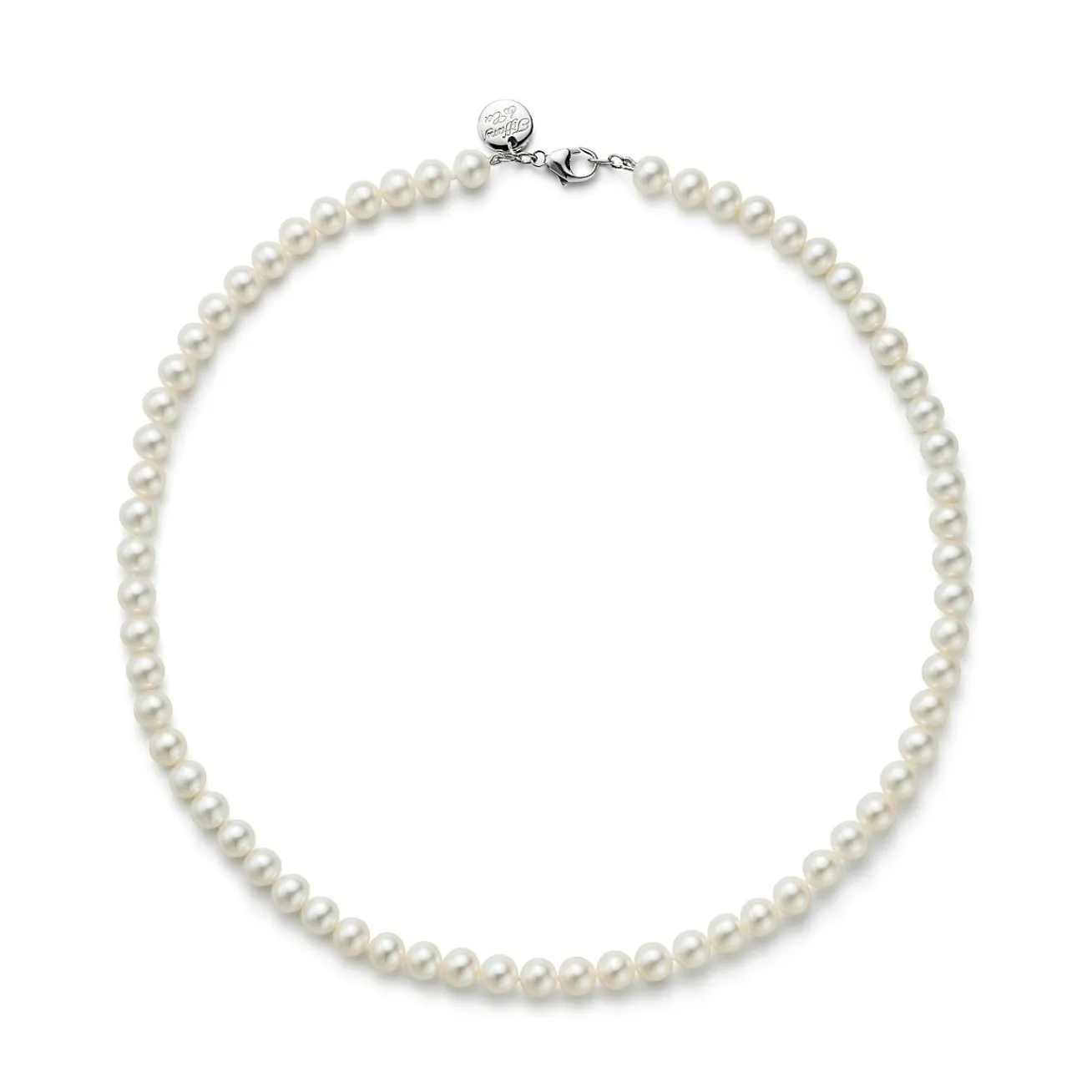 Tiffany & Co. Ziegfeld Collection Pearl Necklace with a Silver Clasp, 6-7 mm | ^ Necklaces & Pendants|Sterling Silver Jewelry