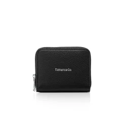 Tiffany & Co. Zip Coin Pouch in Black Leather | ^ Small Leather Goods|Women's Accessories