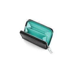 Tiffany & Co. Zip Coin Pouch in Black Leather | ^ Small Leather Goods|Women's Accessories